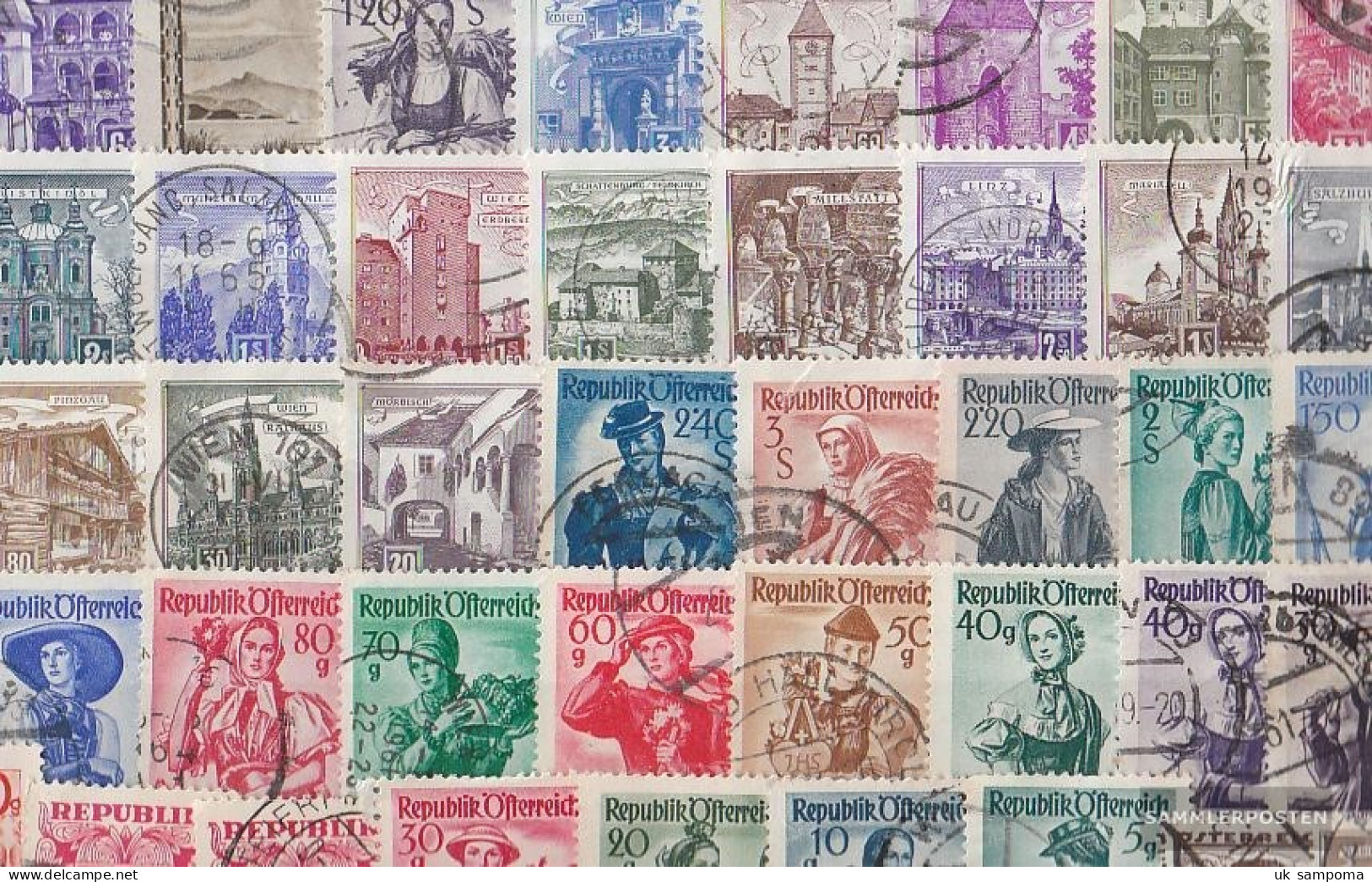 Austria 150 Different Stamps  Out The Years 1945 Until 1970 - Collections