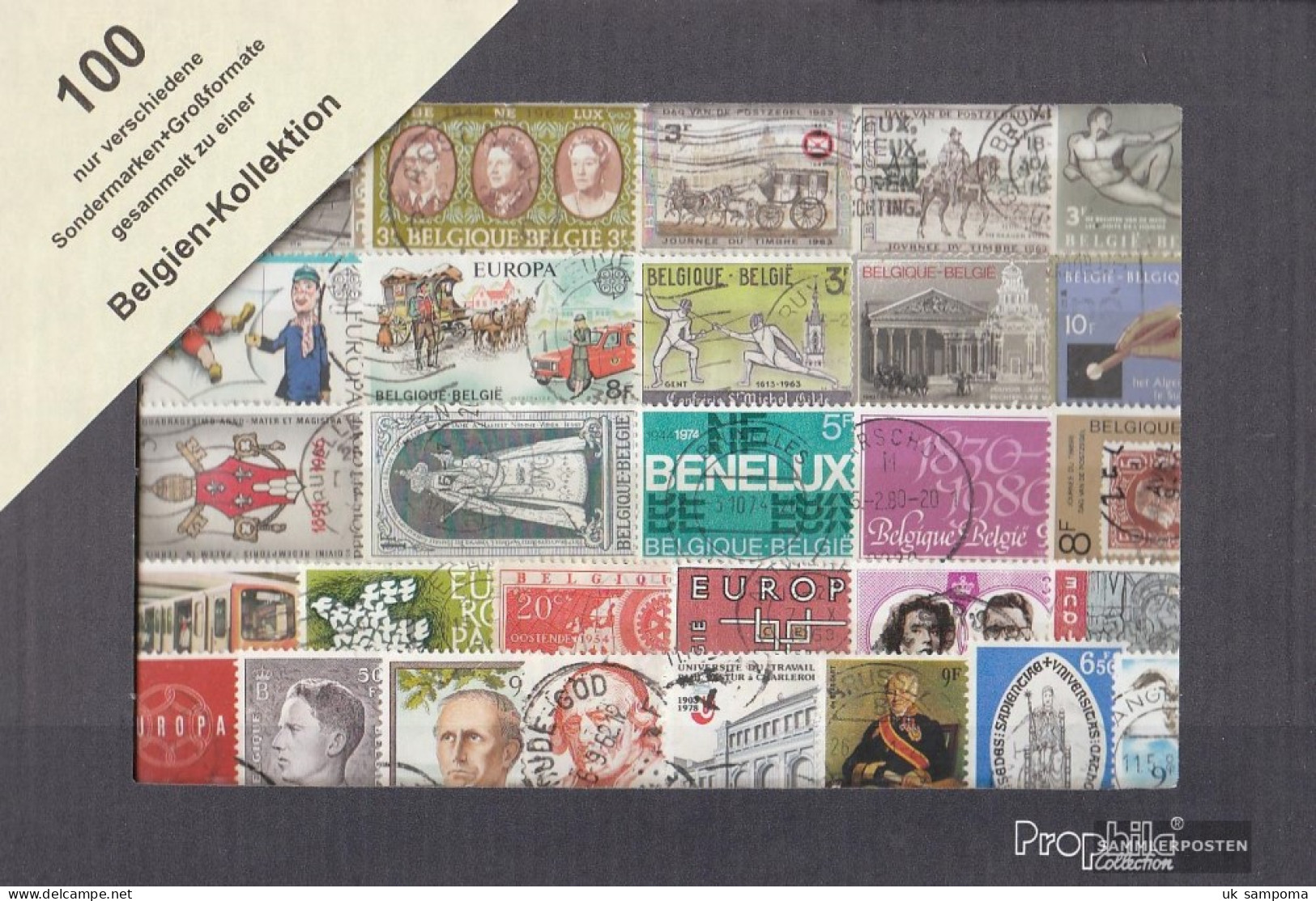 Belgium 100 Different  Special Stamps And Large - Belgien