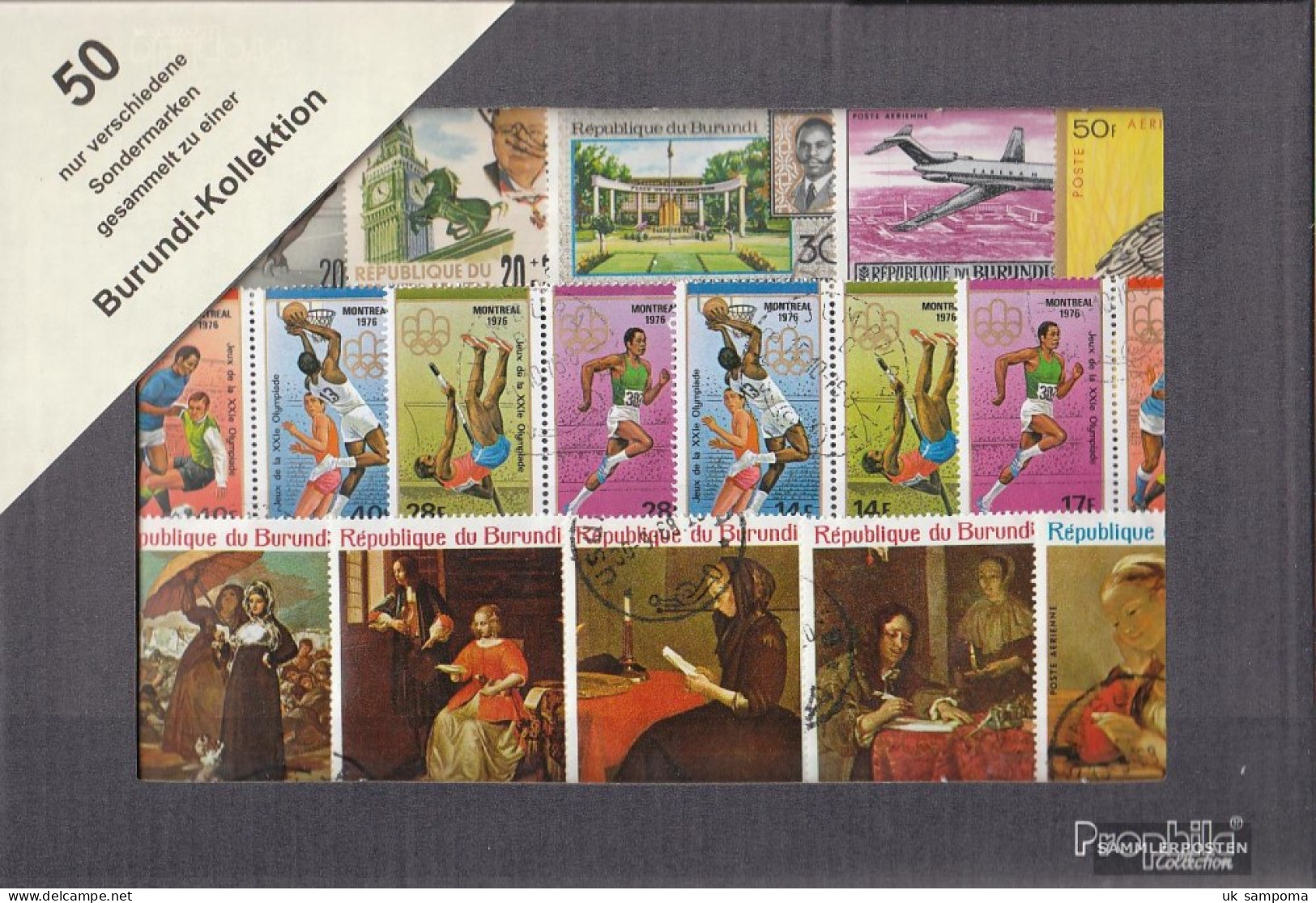 Burundi 50 Different Special Stamps - Verzamelingen