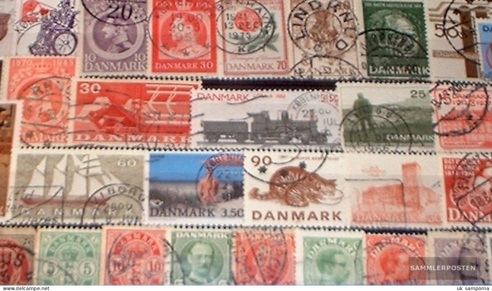 Denmark 100 Different Stamps - Collections