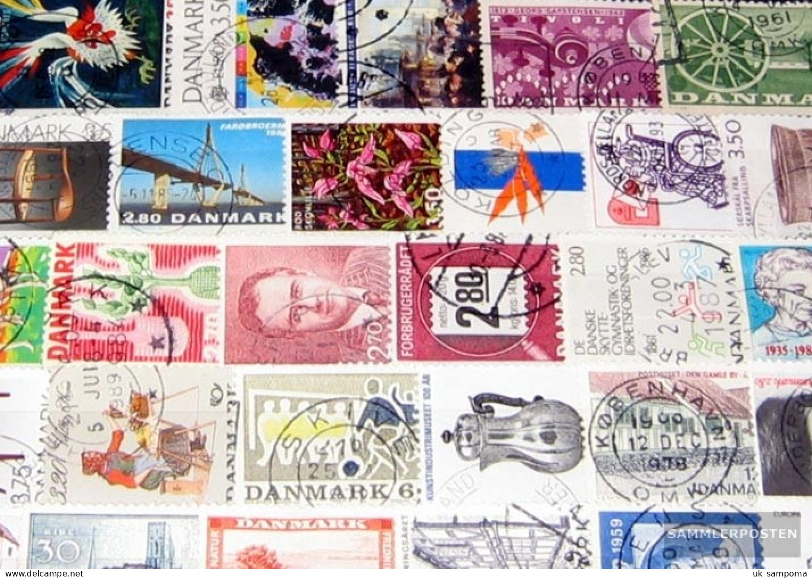 Denmark 150 Different  Special Stamps And Large - Verzamelingen