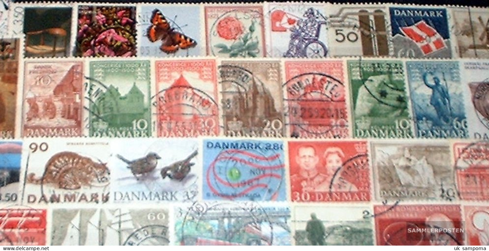 Denmark 50 Different  Special Stamps And Large - Verzamelingen