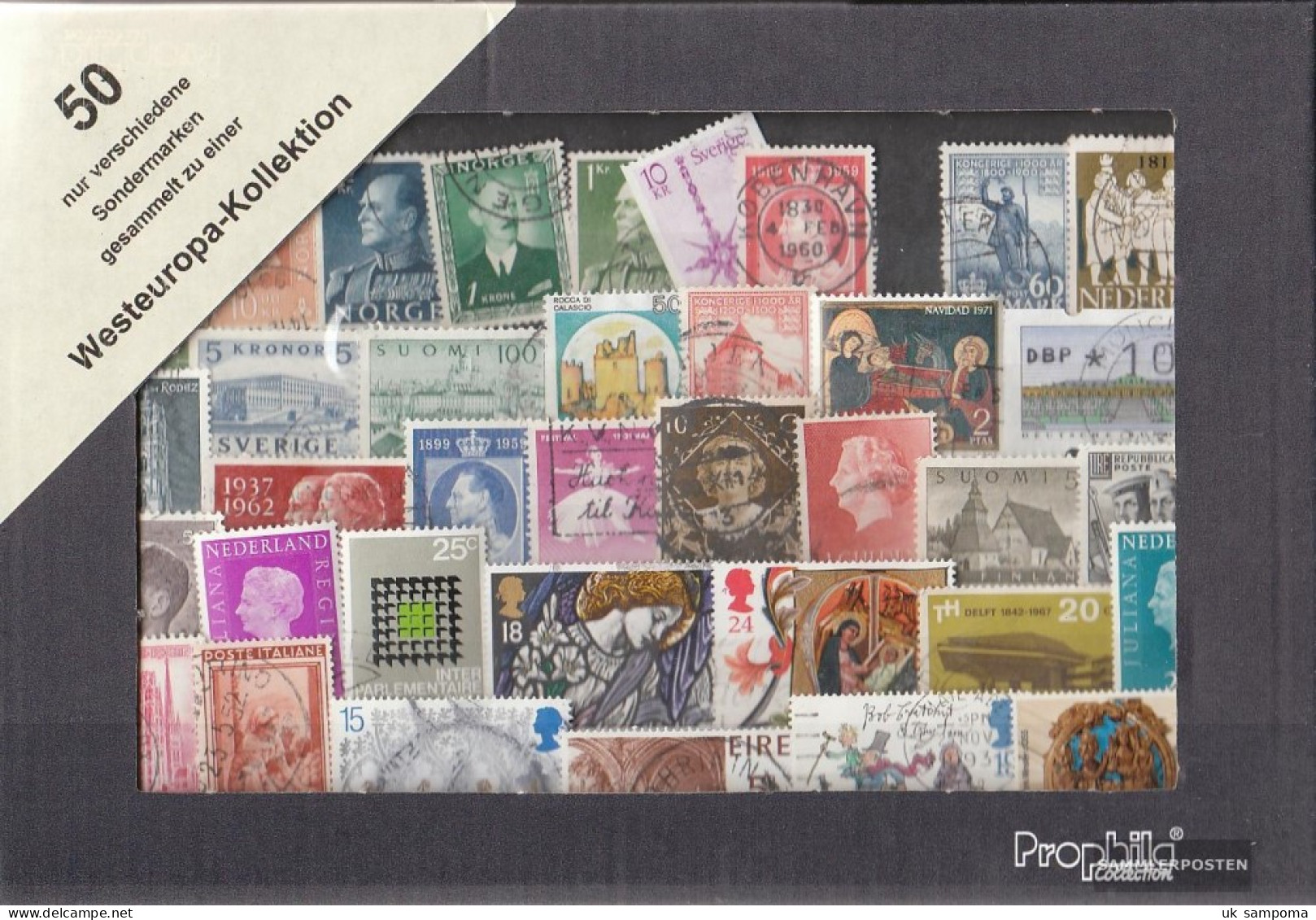 Western Europe 50 Different  Special Stamps And Large - Lots & Kiloware (max. 999 Stück)