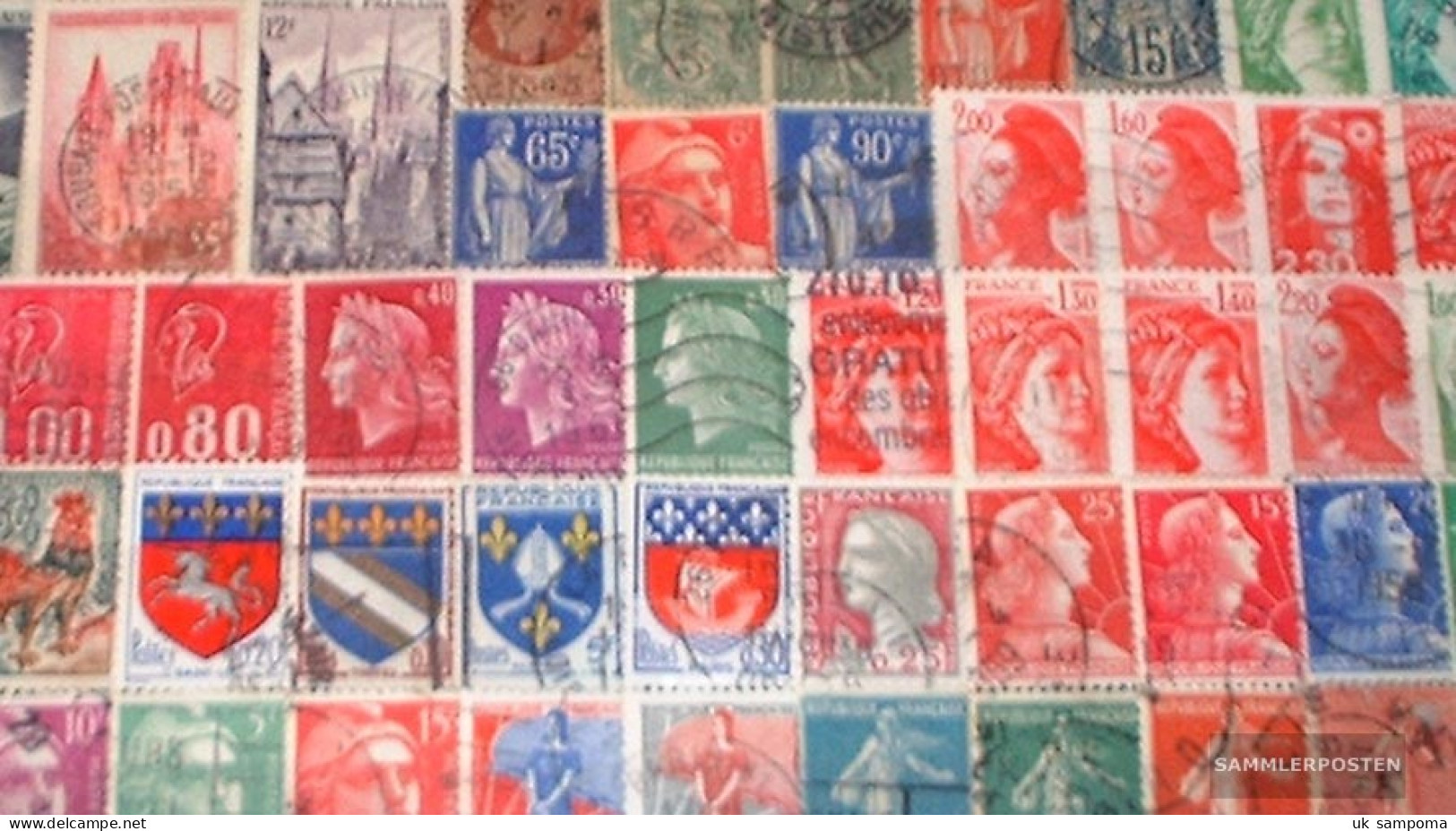 France 50 Different Stamps - Verzamelingen