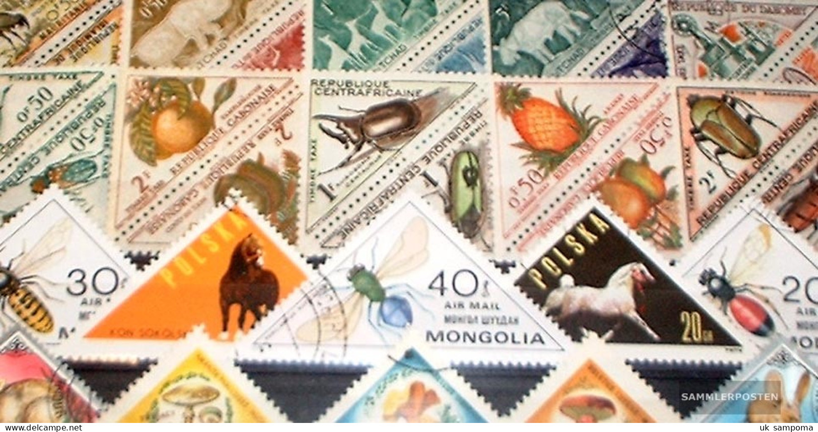Motives 100 Different Triangles Stamps - Verzamelingen