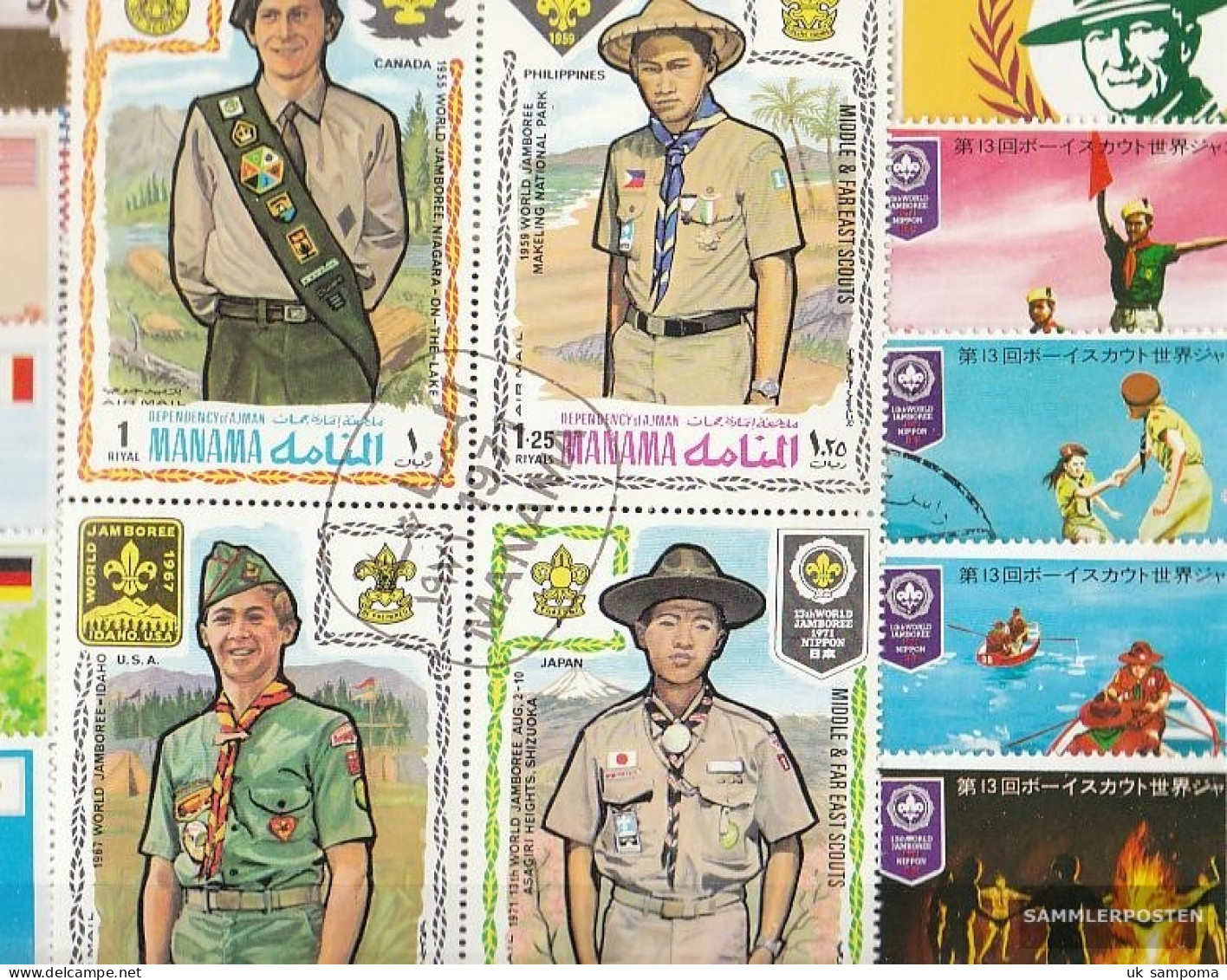 Motives 50 Different Scouts Stamps - Other & Unclassified