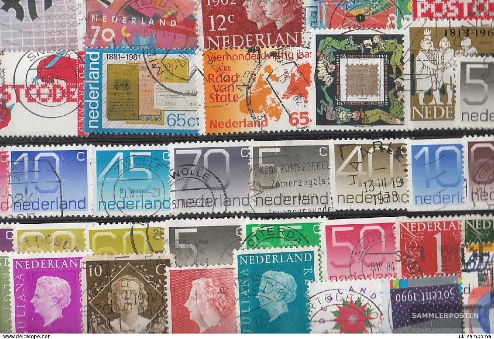 Netherlands 100 Different Stamps - Collections