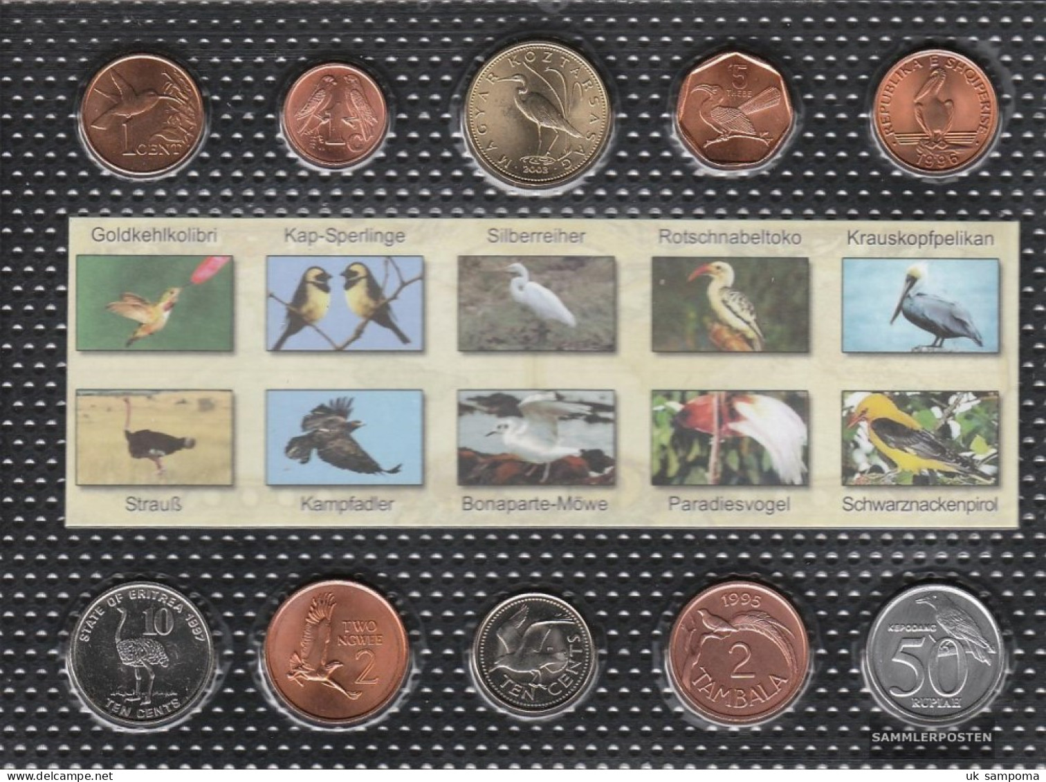 All World Stgl./unzirkuliert Kursmünzen Stgl./unzirkuliert 10 Coins Birds Set 1 - Other & Unclassified