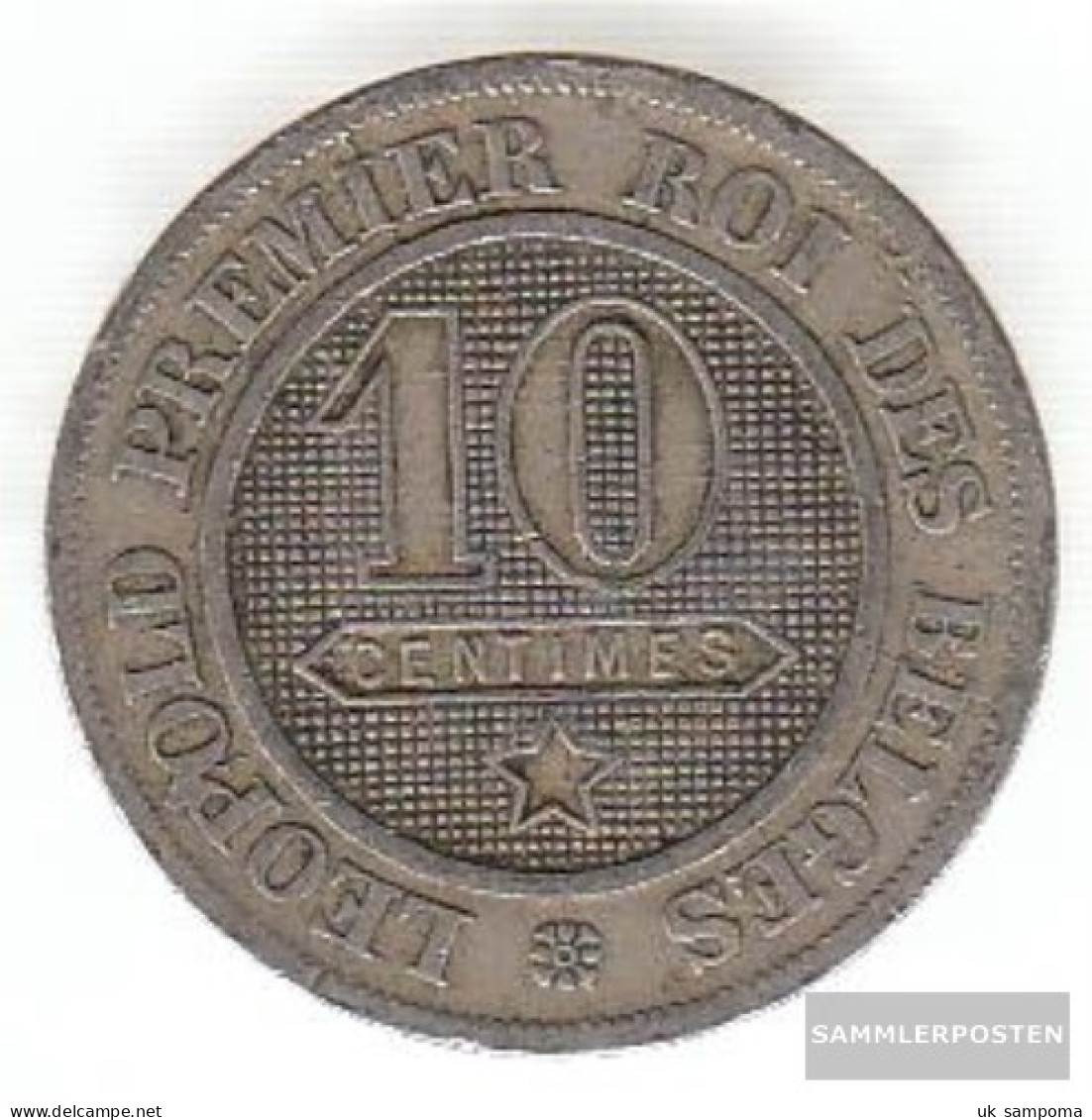 Belgium Km-number. : 22 1861 Very Fine Copper-Nickel Very Fine 1861 10 Centines Leo In District - 10 Centimes