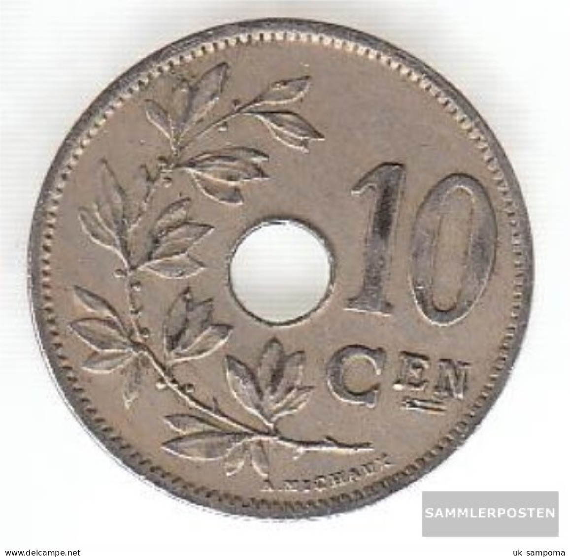 Belgium Km-number. : 49 1902 Very Fine Copper-Nickel Very Fine 1902 10 Centimes Gekröntes Monogram - 10 Cents