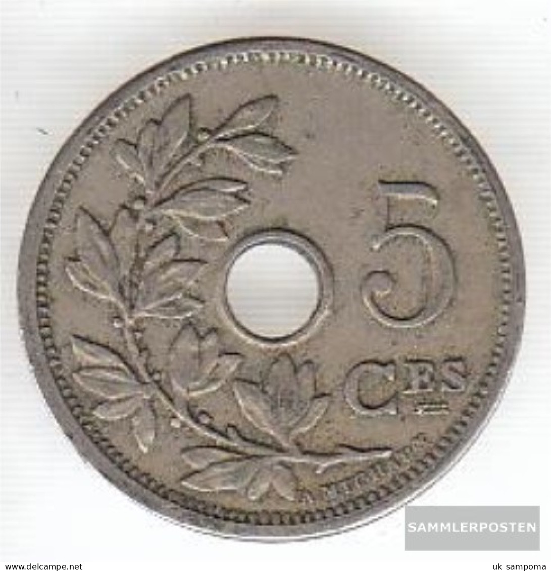 Belgium Km-number. : 54 1904 Very Fine Copper-Nickel Very Fine 1904 5 Centimes Gekröntes Monogram - 5 Centimes