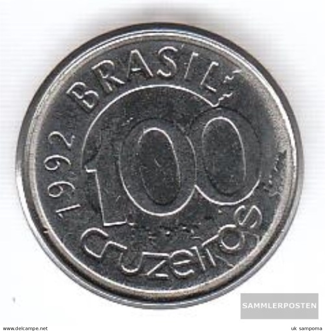 Brazil Km-number. : 623 1993 Extremely Fine Steel Extremely Fine 1993 100 Cruzeiros Manatee - Brazil