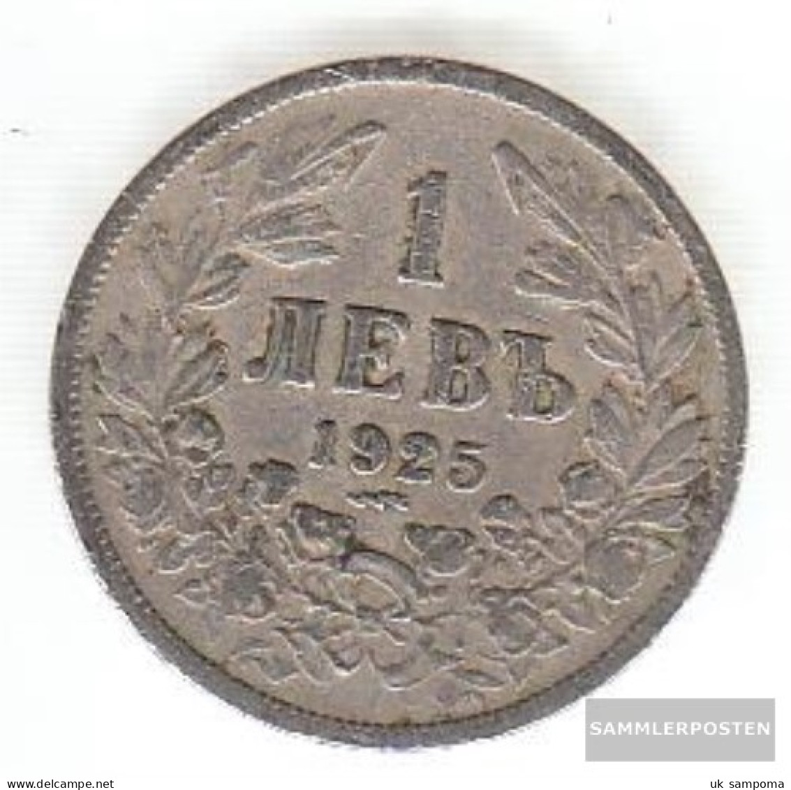 Bulgaria Km-number. : 37 1925 Very Fine Copper-Nickel Very Fine 1925 1 Lev Crest - Bulgaria