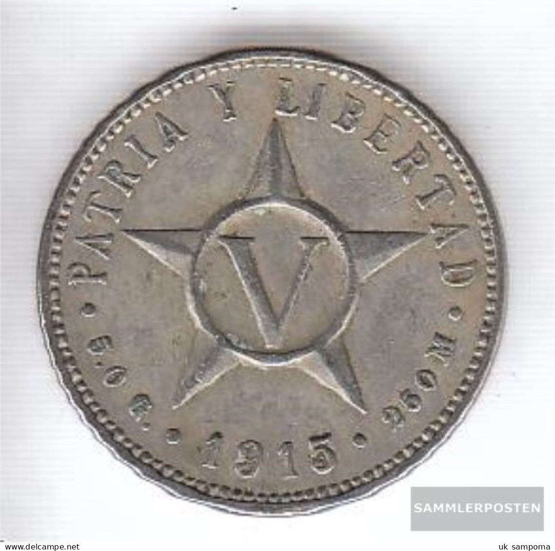 Cuba Km-number. : 11 1946 Very Fine Copper-Nickel Very Fine 1946 5 Centavos Crest - Kuba