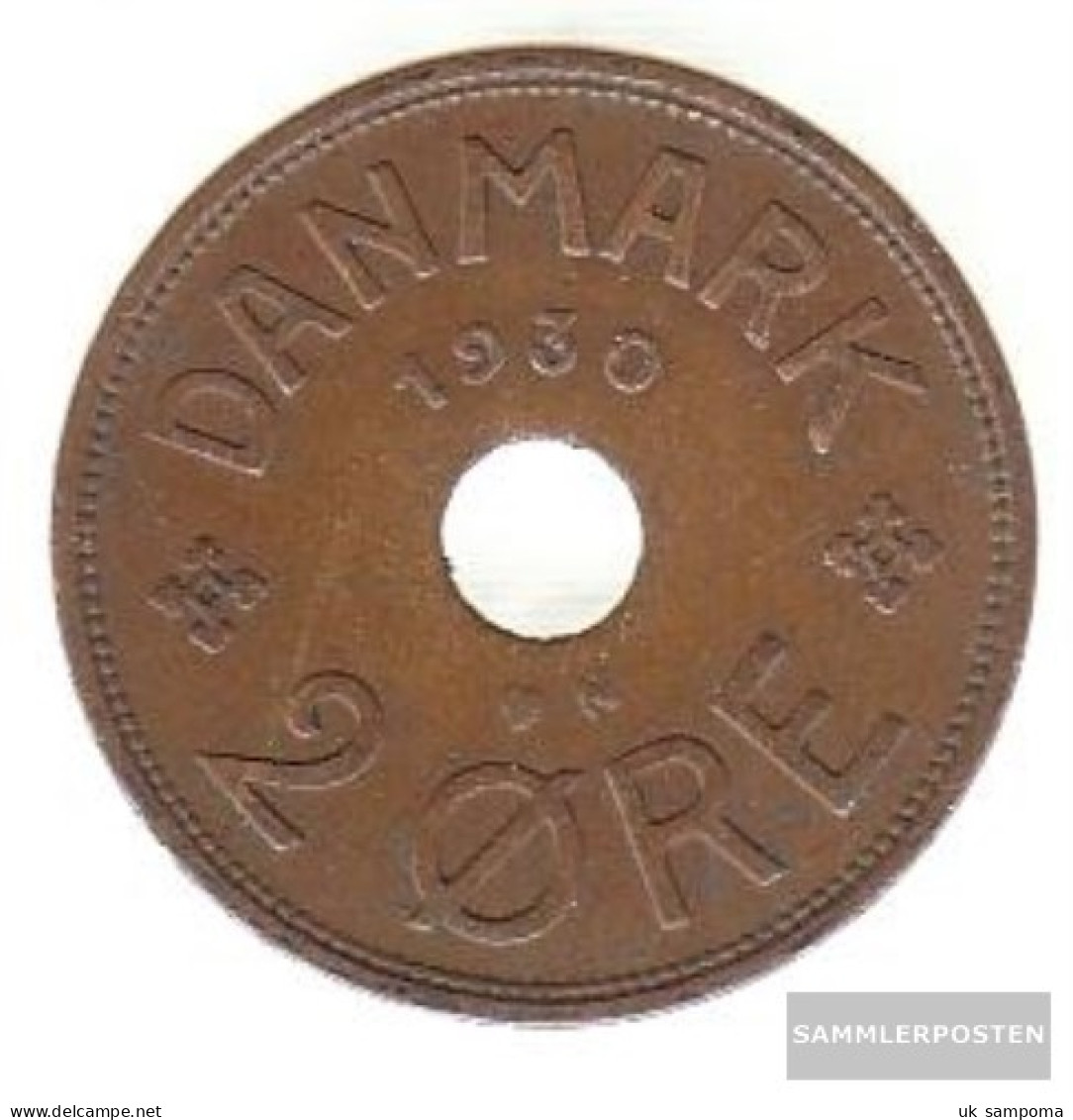 Denmark Km-number. : 827 1928 Very Fine Bronze Very Fine 1928 2 Öre Gekröntes Monogram - Denmark