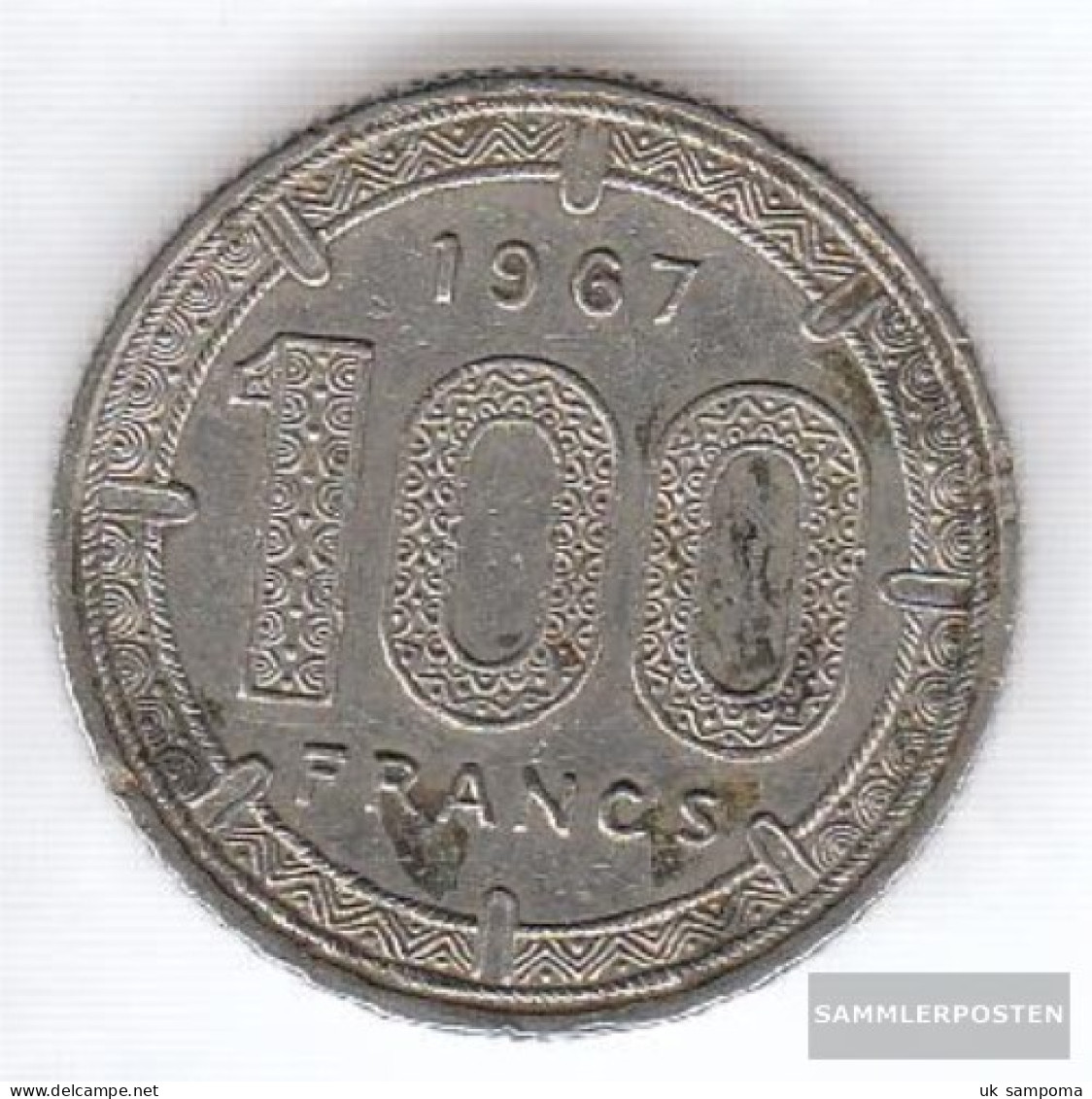 Equatorial-Africa-States Km-number. : 5 1968 Very Fine Nickel Very Fine 1968 100 Francs Antelope - Sonstige – Afrika