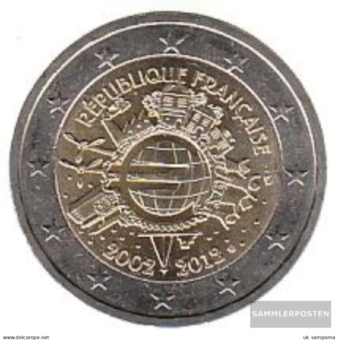 France 2012 Stgl./unzirkuliert Stgl./unzirkuliert 2012 2 Euro 10 Years Euro Cash - France