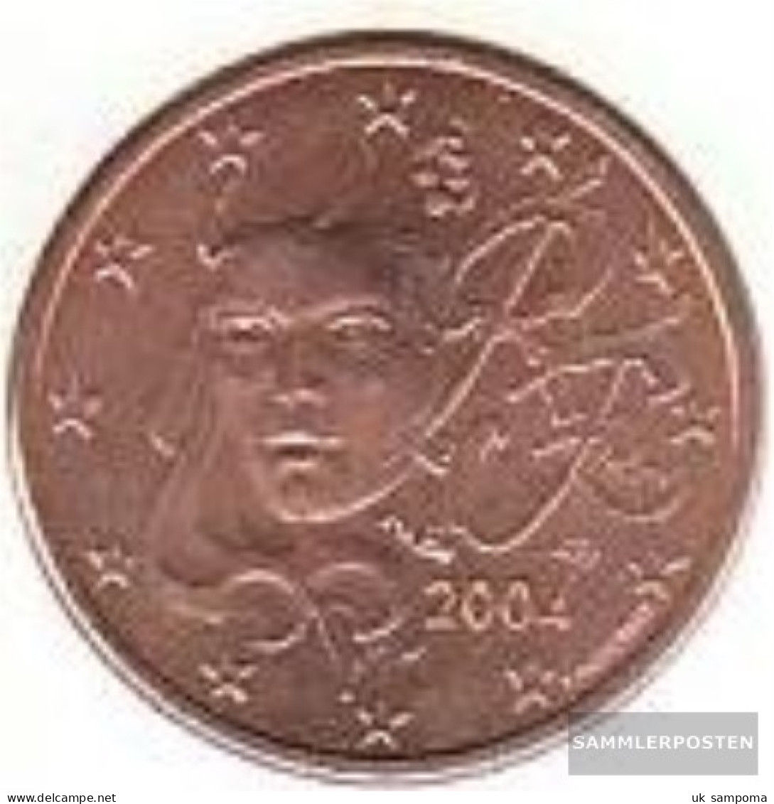 France F 1 2004 Stgl./unzirkuliert Stgl./unzirkuliert 2004 Kursmünze 1 Cent - France