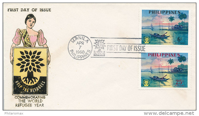 DREF442 - REFUGEES 1960 FDC - PHILIPPINES - FLÜCHTLINGE RÉFUGIÉS - Filippine