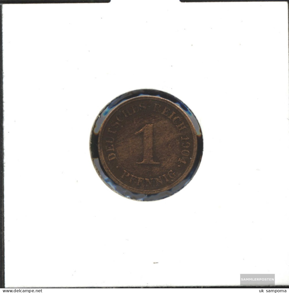 German Empire Jägernr: 10 1896 A Very Fine Bronze Very Fine 1896 1 Pfennig Large Imperial Eagle - 1 Pfennig