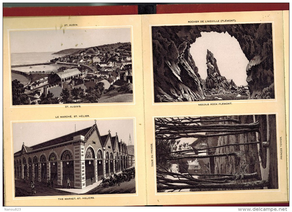 ROYAUME UNI 34 Views Of JERSEY With Map And Plan Guernsey Guernesy Brelade Gorey Helier Lecq Bouley Plemont Aubins - Europa