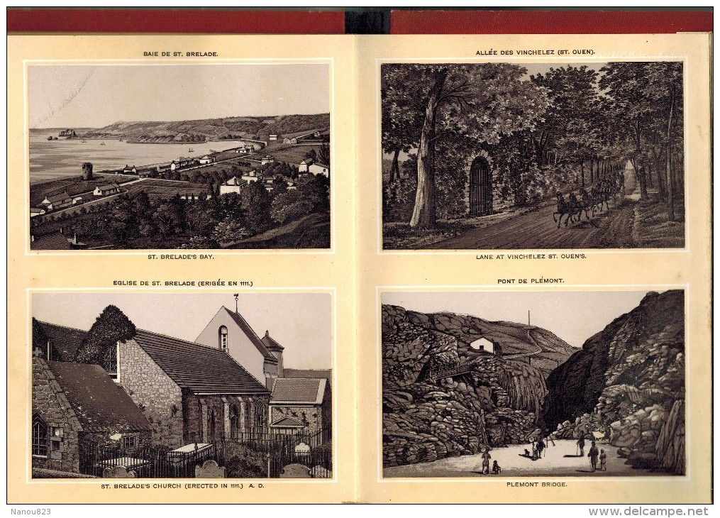 ROYAUME UNI 34 Views Of JERSEY With Map And Plan Guernsey Guernesy Brelade Gorey Helier Lecq Bouley Plemont Aubins