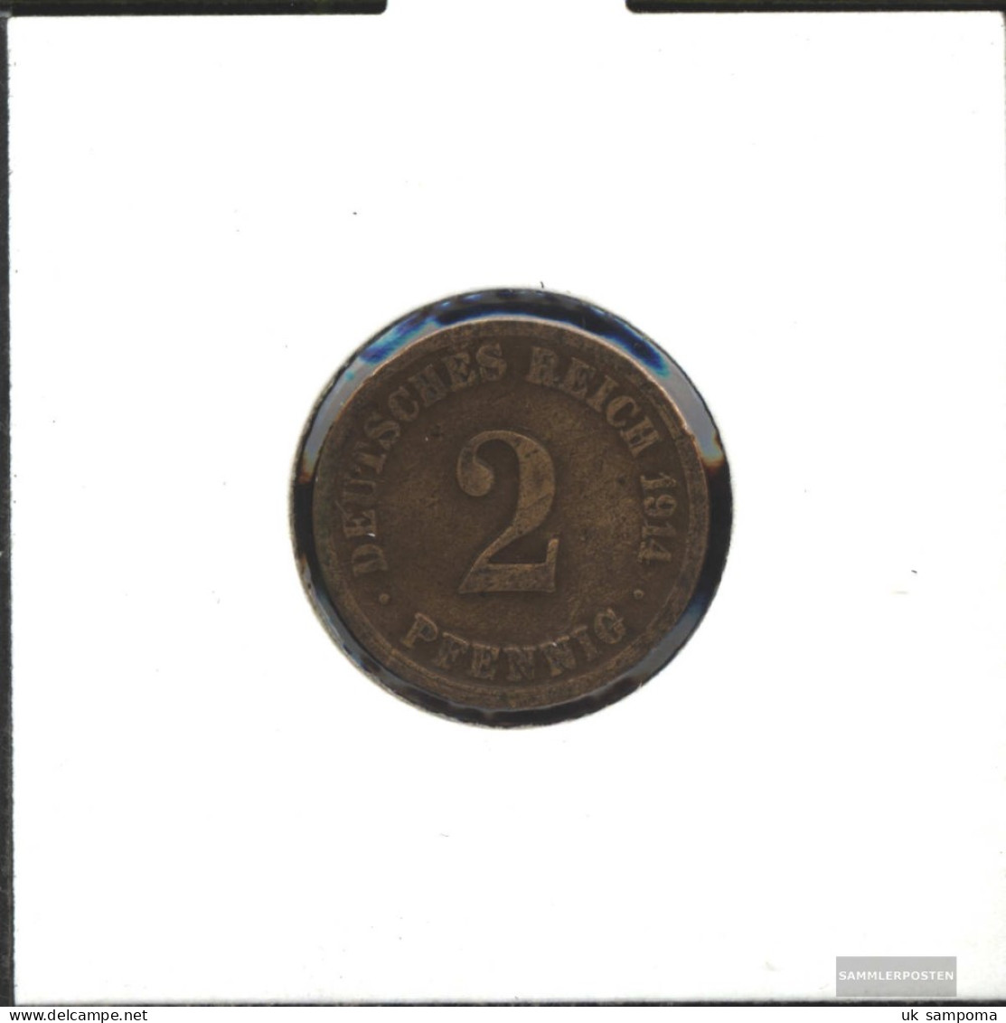 German Empire Jägernr: 11 1914 J Very Fine Bronze Very Fine 1914 2 Pfennig Large Imperial Eagle - 2 Pfennig