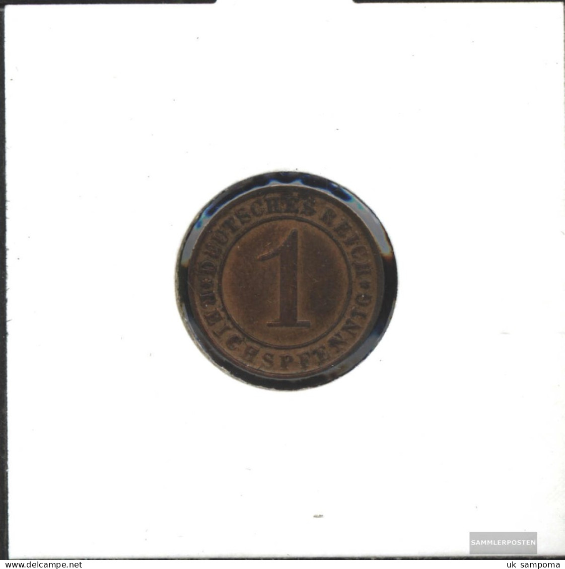 German Empire Jägernr: 313 1931 A Extremely Fine Bronze Extremely Fine 1931 1 Reich Pfennig Ährengarbe - 1 Rentenpfennig & 1 Reichspfennig