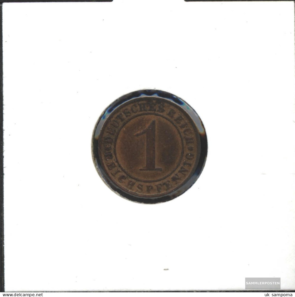 German Empire Jägernr: 313 1933 A Extremely Fine Bronze Extremely Fine 1933 1 Reich Pfennig Ährengarbe - 1 Reichspfennig