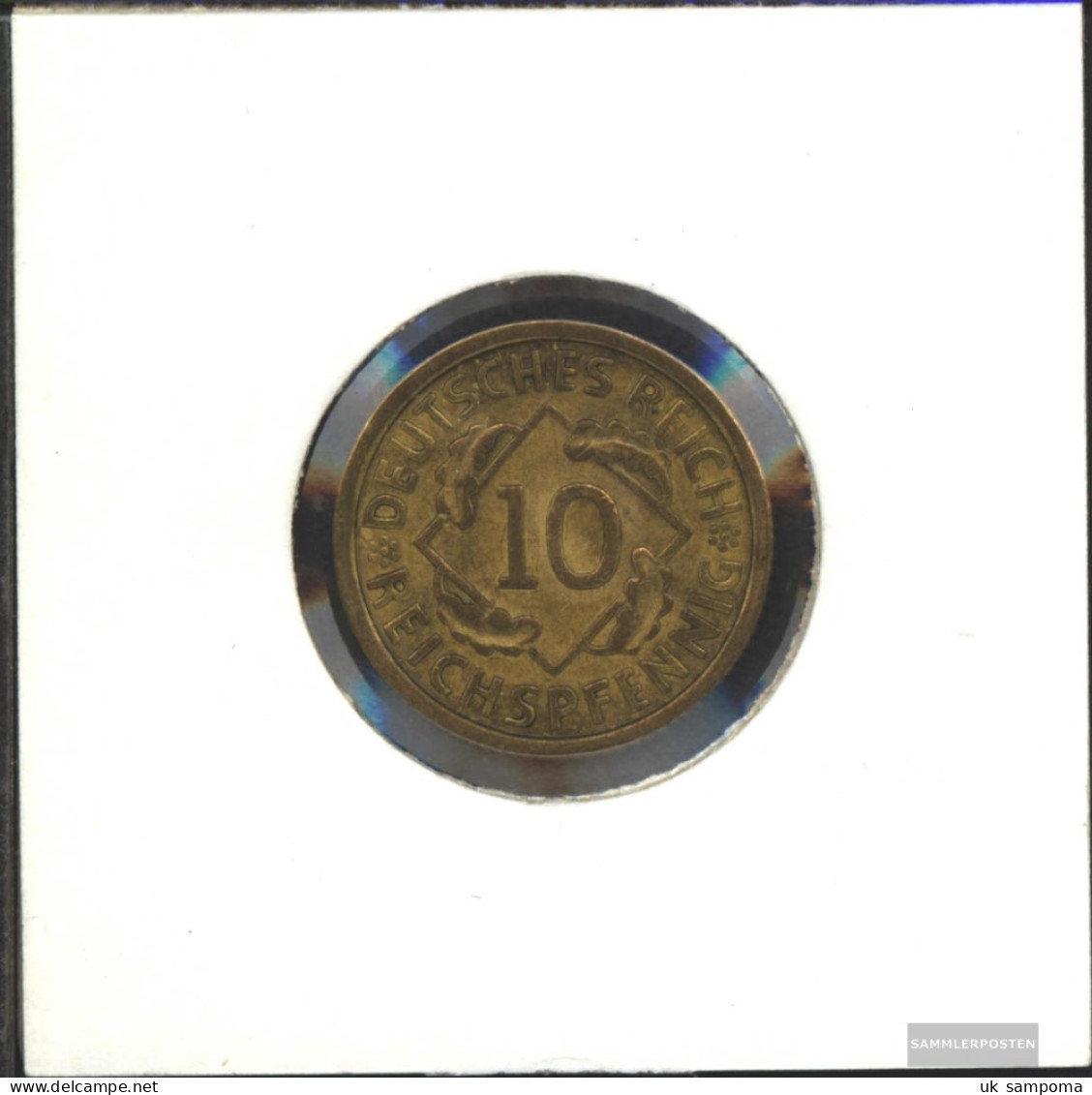 German Empire Jägernr: 317 1930 A Very Fine Aluminum-Bronze Very Fine 1930 10 Reich Pfennig Spikes - 10 Rentenpfennig & 10 Reichspfennig