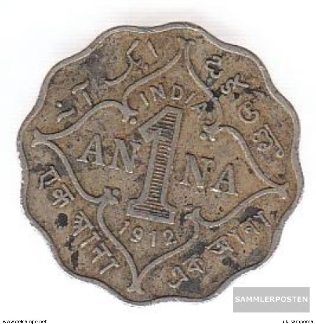 India Km-number. : 513 1936 Very Fine Copper-Nickel Very Fine 1936 1 Anna George V. - India