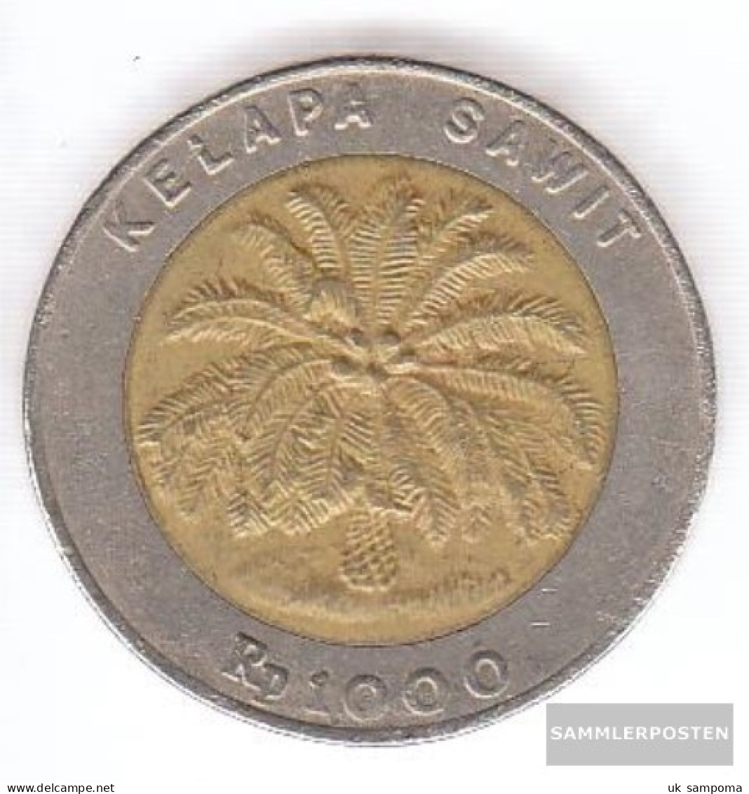 Indonesia Km-number. : 56 1996 Extremely Fine Bimetall Extremely Fine 1996 1000 Rupien Palme - Indonesia