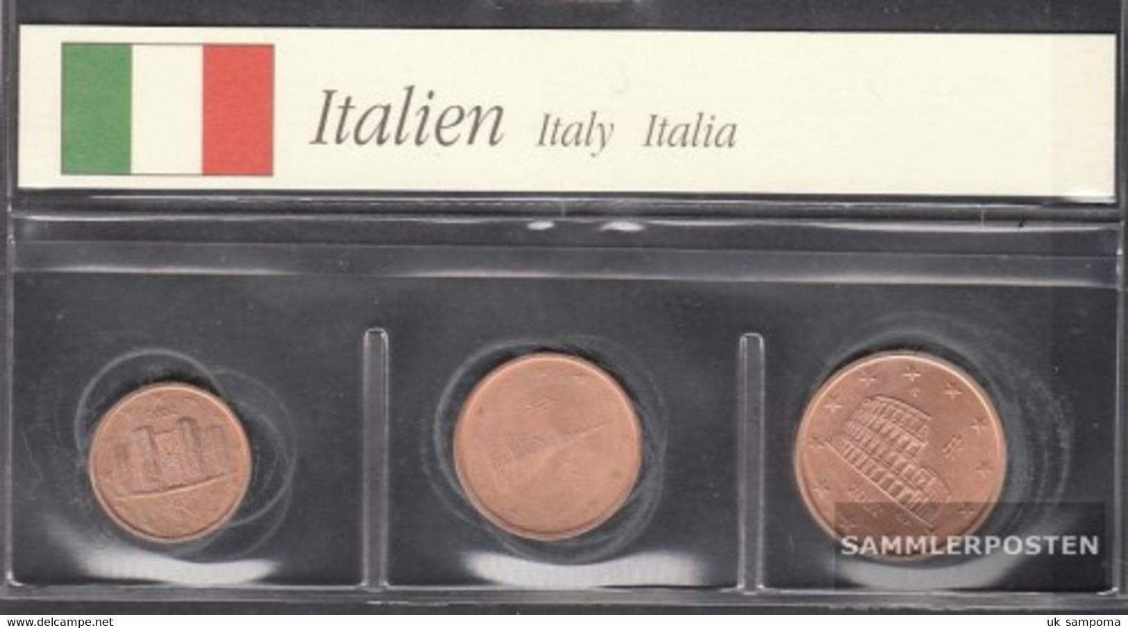 Italy I1 - 3 2002 Stgl./unzirkuliert Stgl./unzirkuliert 2002 Kursmünze 1, 2 And 5 Cent - Italy