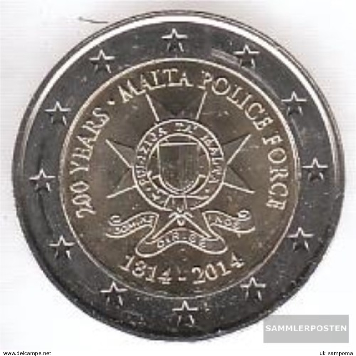 Malta 2014 Stgl./unzirkuliert Reprint: 300.000 Stgl./unzirkuliert 2014 2 Euro 200 Years Police - Malta