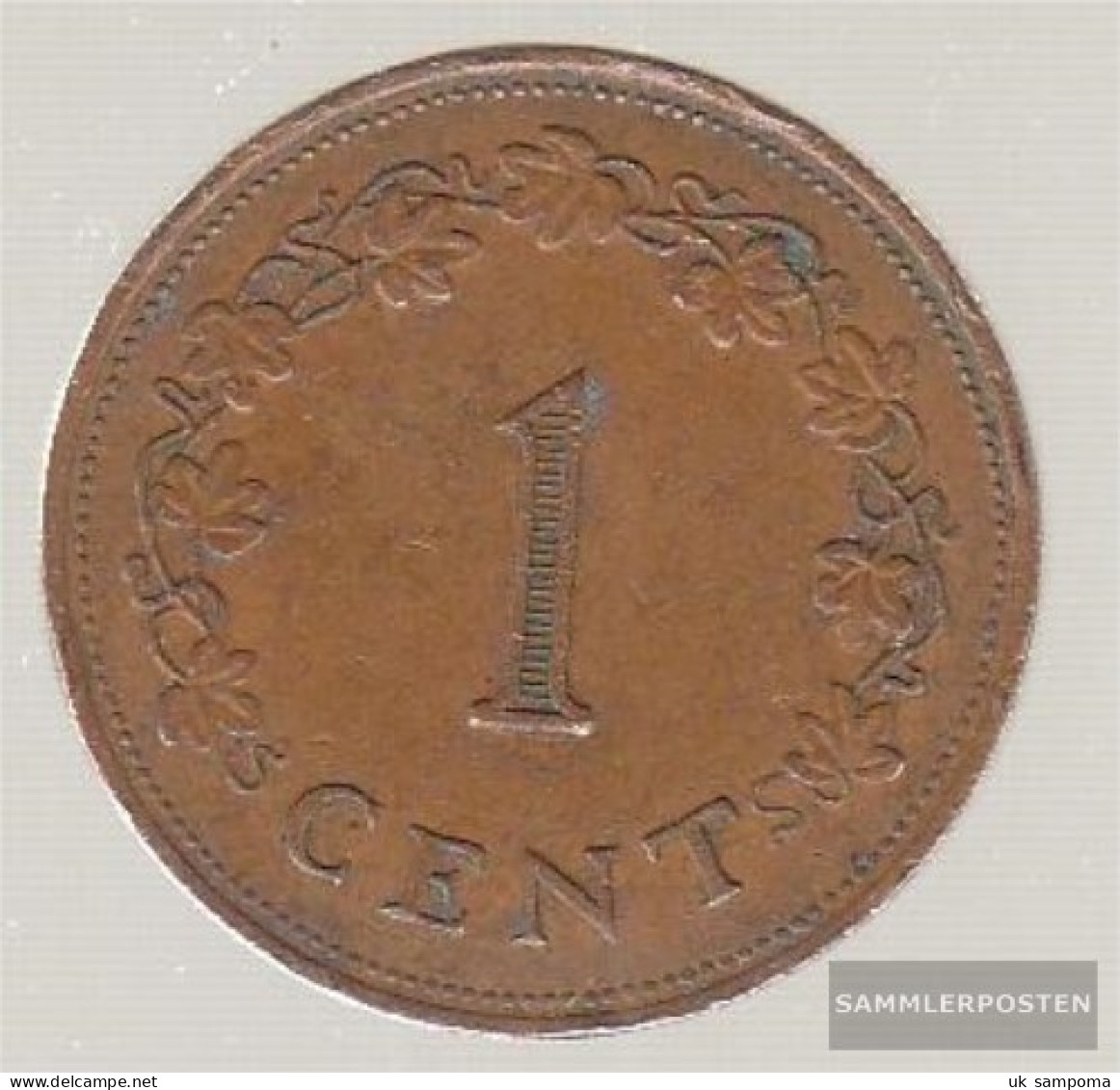 Malta Km-number. : 8 1982 Very Fine Bronze Very Fine 1982 1 Cent Cross - Malte