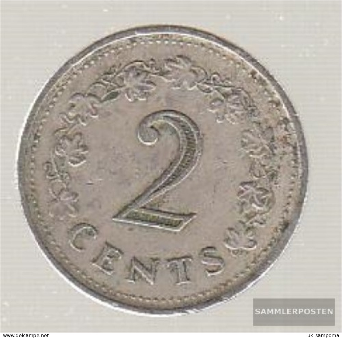 Malta Km-number. : 9 1977 Extremely Fine Copper-Nickel Extremely Fine 1977 2 Cent Penthesilea - Malte