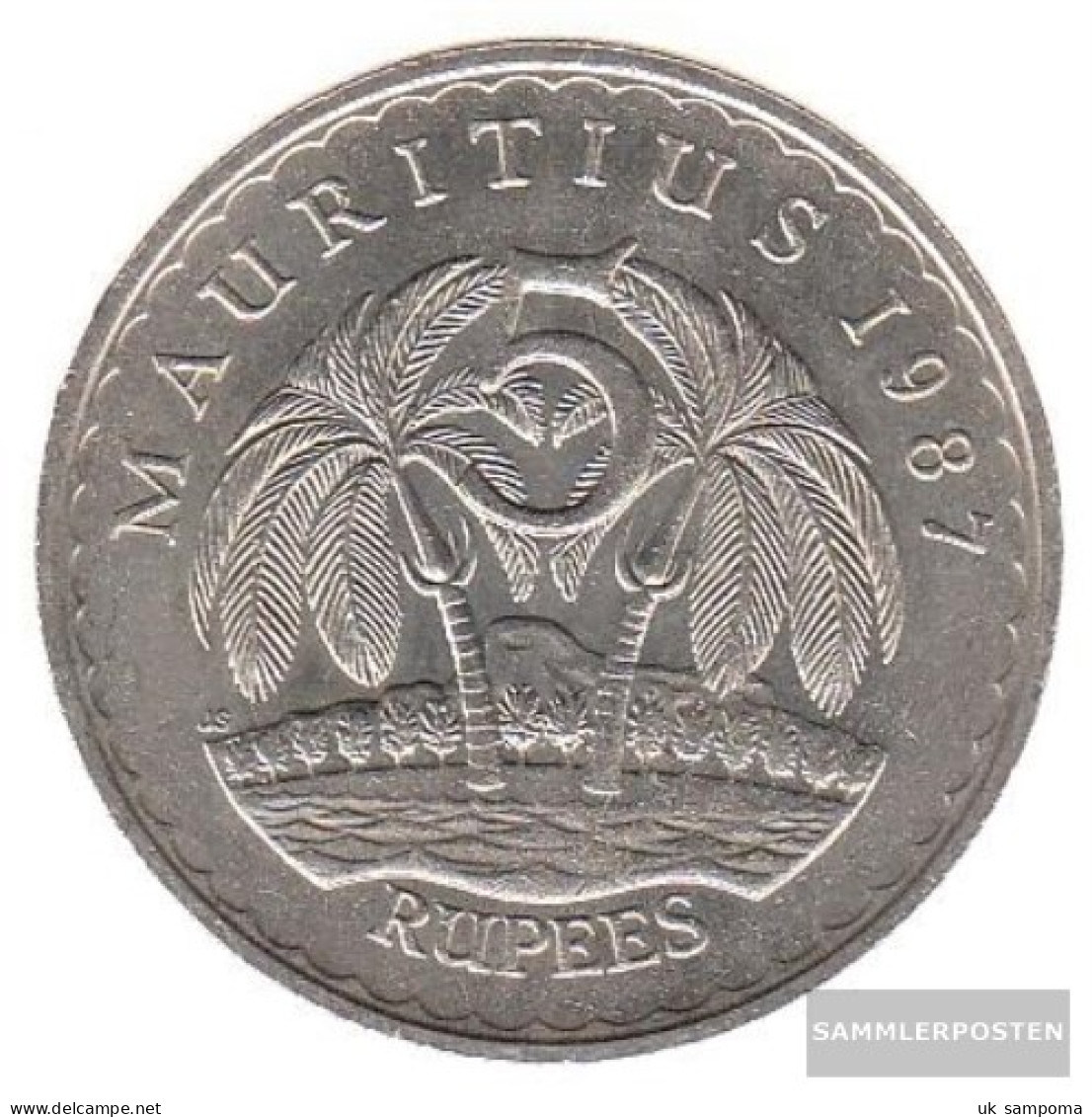 Mauritius Km-number. : 56 1991 Extremely Fine Copper-Nickel Extremely Fine 1991 5 Rupien Ramgoolam - Mauritius