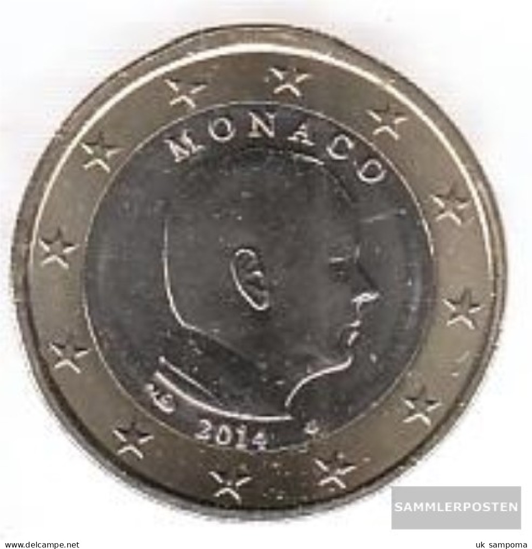 Monaco MON 7 2014 Stgl./unzirkuliert Stgl./unzirkuliert 2014 Kursmünze 1 Euro - Monaco