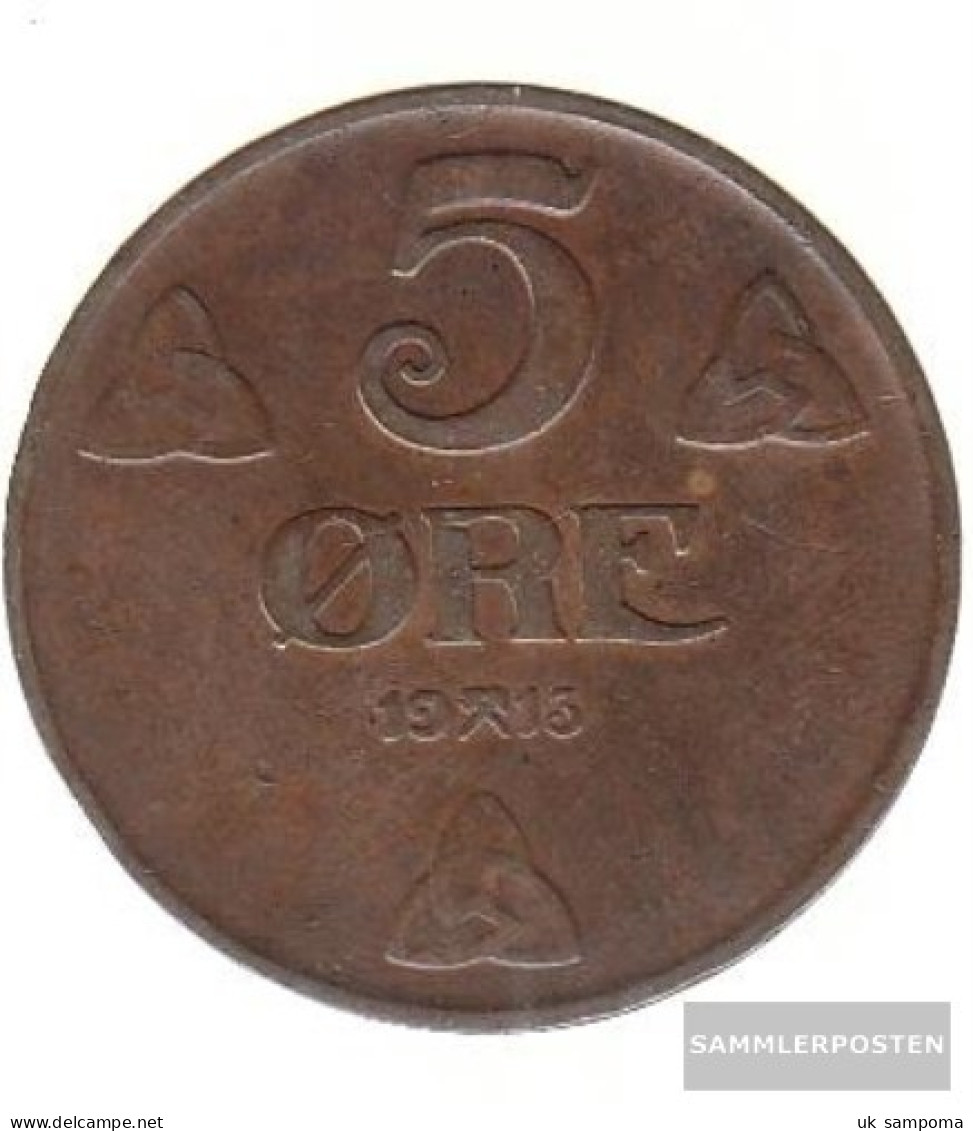 Norway Km-number. : 368 1930 Very Fine Bronze Very Fine 1930 5 Öre Gekröntes Monogram - Norvegia