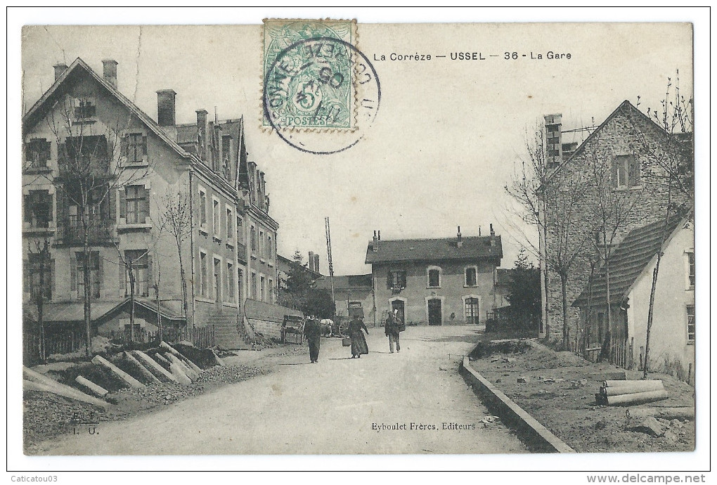 USSEL (Corrèze) - La Gare  - Animée - Ussel