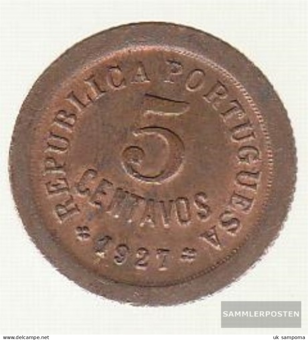 Portugal Km-number. : 572 1927 Very Fine Bronze Very Fine 1927 5 Centavos Liberty - Portugal