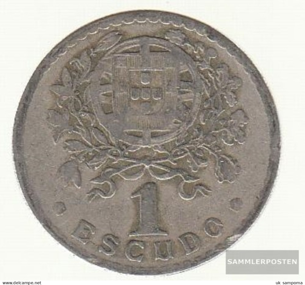 Portugal Km-number. : 578 1952 Very Fine Copper-Nickel Very Fine 1952 1 Escudo Liberty - Portugal