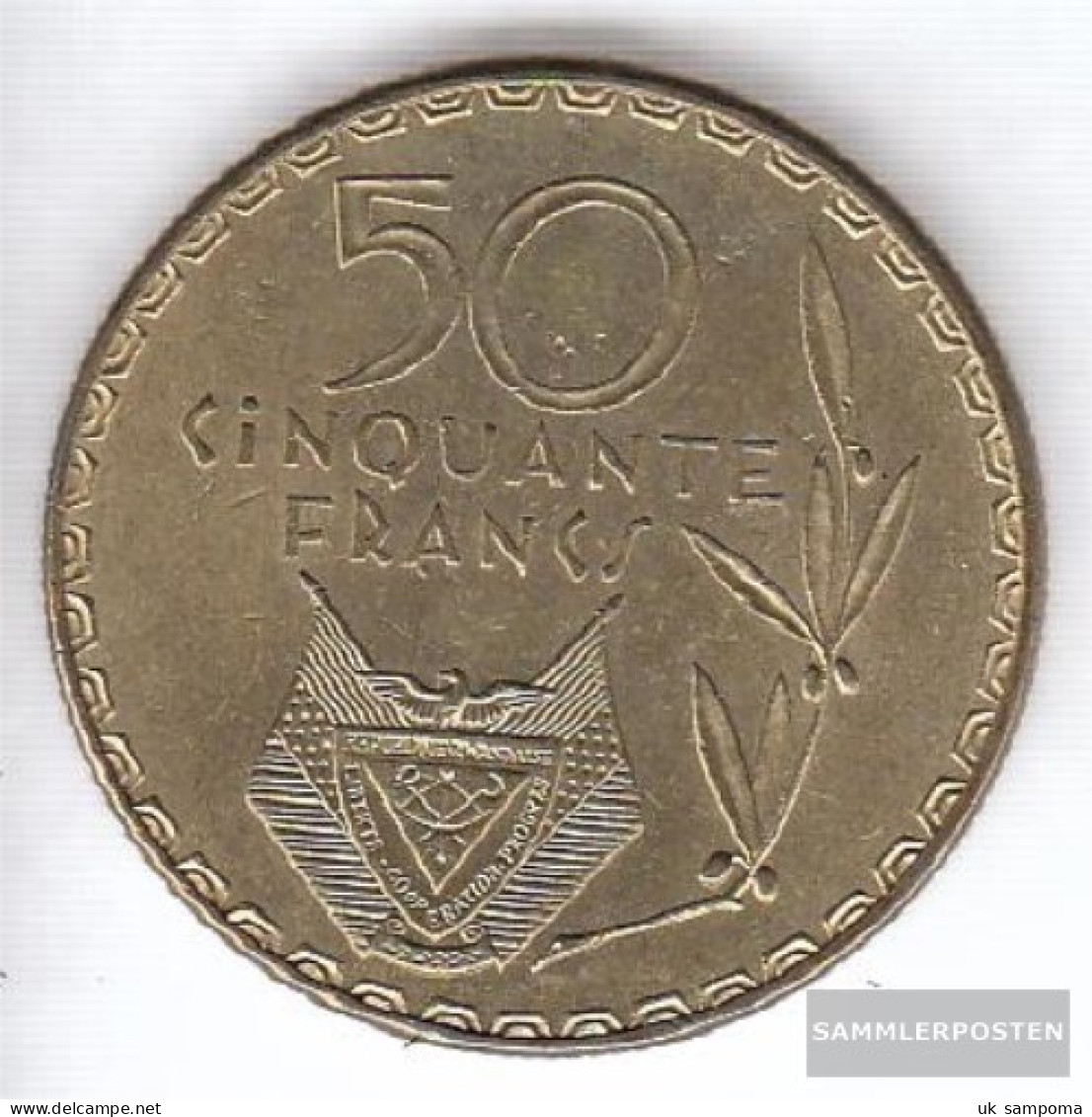 Rwanda 16 1977 Very Fine Brass Very Fine 1977 50 Francs Kaffeebaum - Rwanda