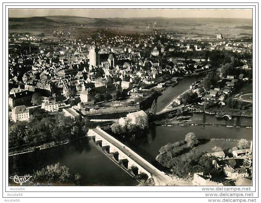 DOLE VUE PANORAMIQUE AERIENNE CATHEDRALE PONT - Dole