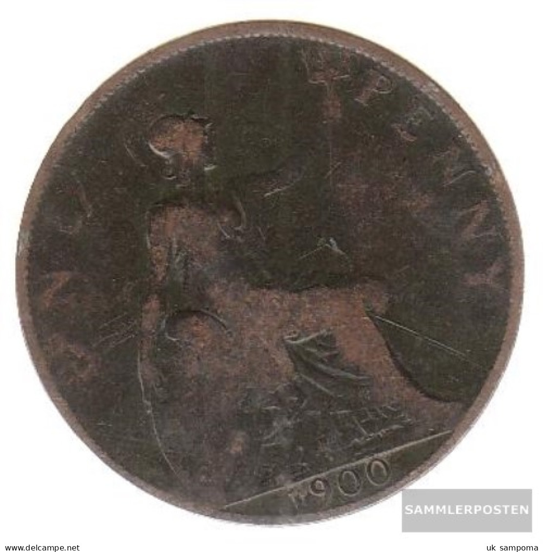 United Kingdom Km-number. : 790 1897 Fine Bronze Fine 1897 1 Penny Victoria - D. 1 Penny