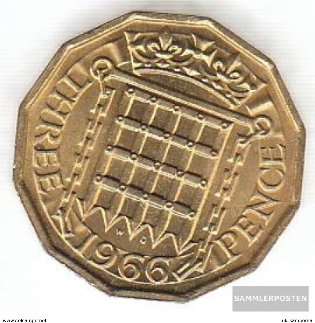 United Kingdom Km-number. : 900 1967 Stgl./unzirkuliert Nickel-brass Stgl./unzirkuliert 1967 3 Pence Elizabeth II. - F. 3 Pence