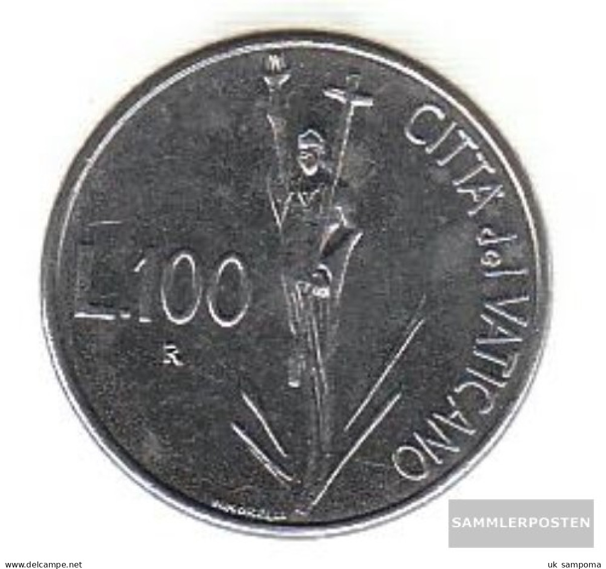 Vatikanstadt Km-number. : 231 1991 Stgl./unzirkuliert Steel Stgl./unzirkuliert 1991 100 Lire Christ - Vatican