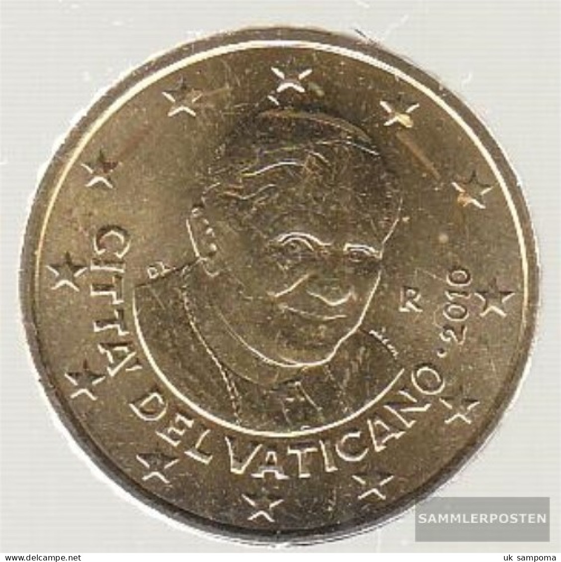 Vatikanstadt VAT 6 2010 Pope Benedikt XVI. Stgl./unzirkuliert Stgl./unzirkuliert 2010 Kursmünze 50 Cent - Vatican