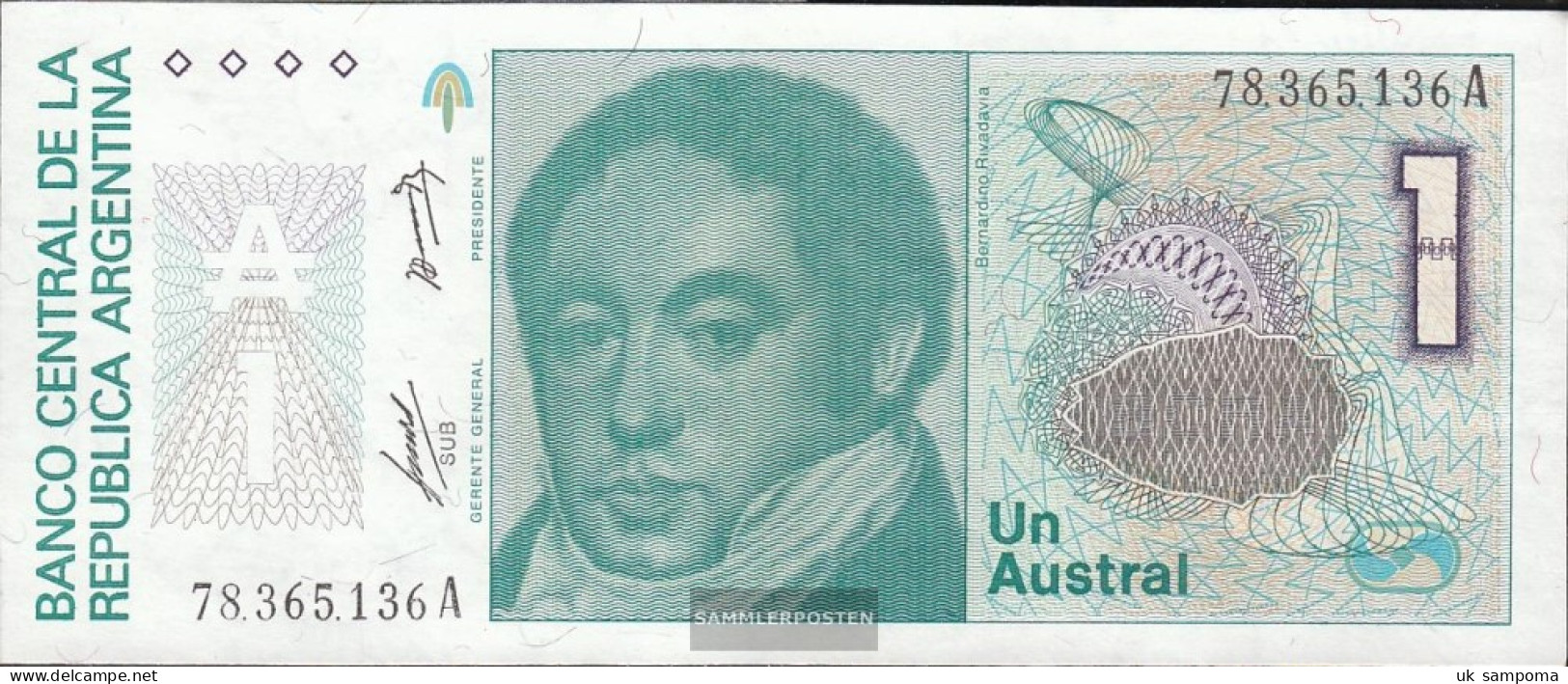 Argentina Pick-number: 323a Uncirculated 1985 1 Australian - Argentina