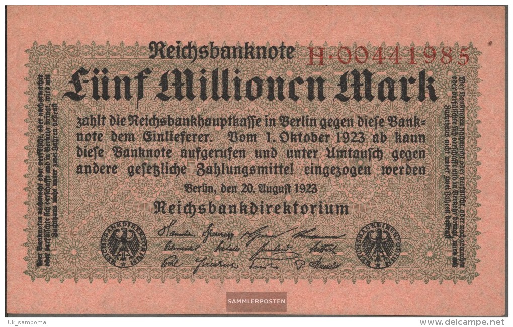 German Empire Rosenbg: 104a, Empire Printing Used (III) 1923 5 Million Mark - 5 Millionen Mark